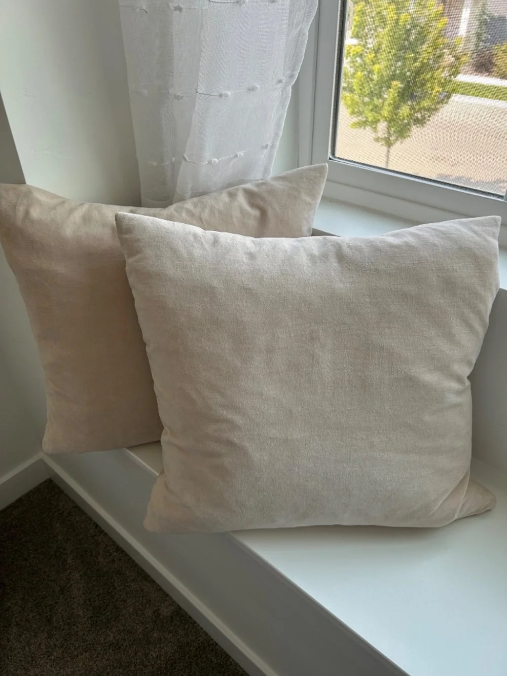 Eight IKEA velvet pillow covers